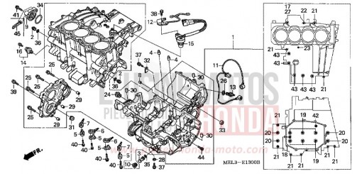 CARTER MOTEUR CBR1000RR6 de 2006